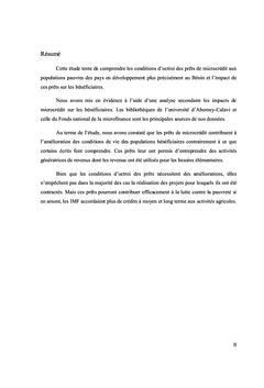 Évaluation qualitative d'impact d'un programme de microcrédit au Bénin