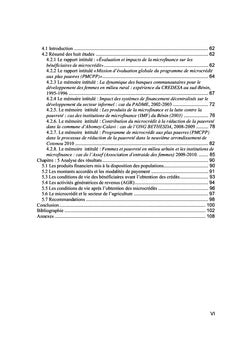 Évaluation qualitative d'impact d'un programme de microcrédit au Bénin