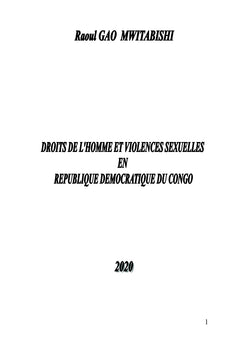DROITS DE L'HOMME ET VIOLENCES SEXUELLES