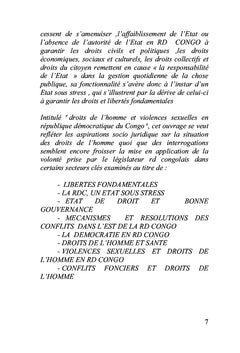 DROITS DE L'HOMME ET VIOLENCES SEXUELLES