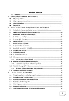 LES IMPLICATIONS DE LA GEOPHYSIQUE DANS L'ENVIRONEMENT