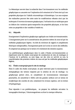 LES IMPLICATIONS DE LA GEOPHYSIQUE DANS L'ENVIRONEMENT