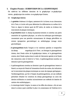 LES IMPLICATIONS DE LA GEOPHYSIQUE DANS L'ENVIRONEMENT