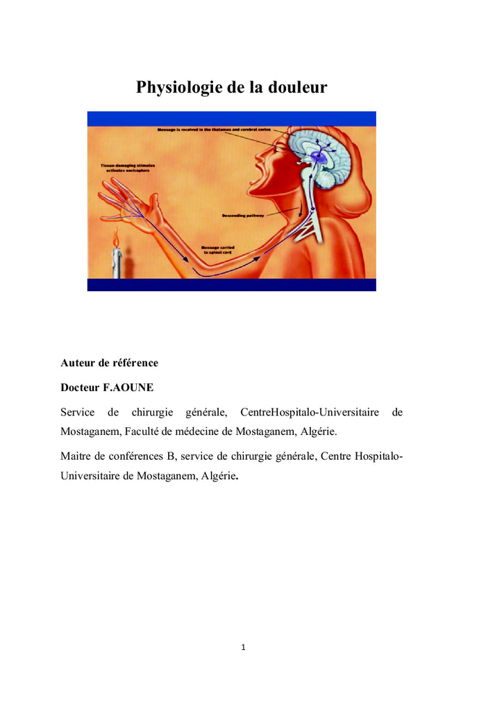 Physiologie de la douleur