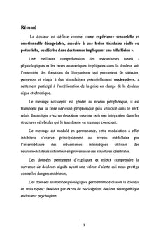 Physiologie de la douleur