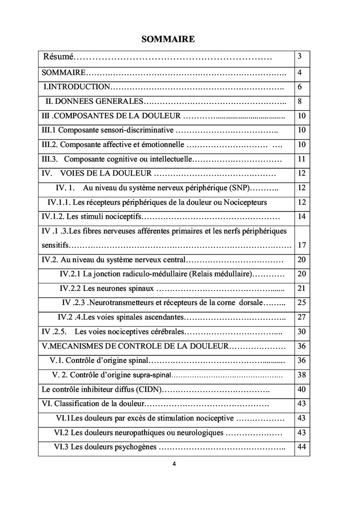 Physiologie de la douleur