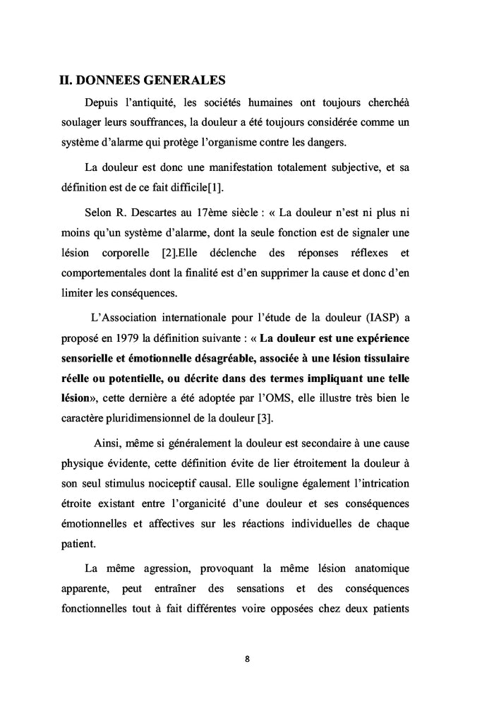 Physiologie de la douleur