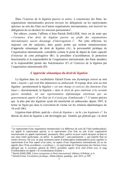 L'exercice du droit de légation passif et actif