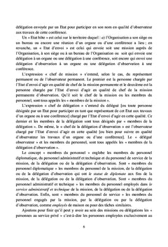 L'exercice du droit de légation passif et actif