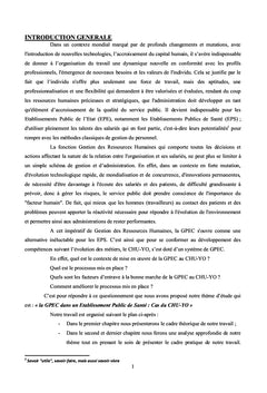Gestion Prévisionnelle des emplois et des carrières (enjeux)