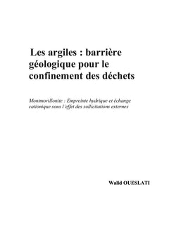 Les argiles: barrière géologique pour le confinement des déchets