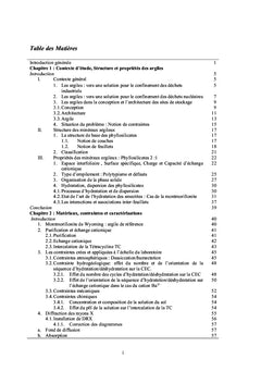 Les argiles: barrière géologique pour le confinement des déchets