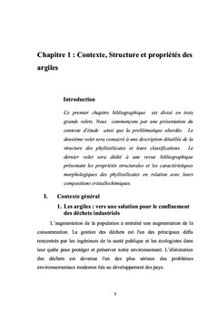 Les argiles: barrière géologique pour le confinement des déchets