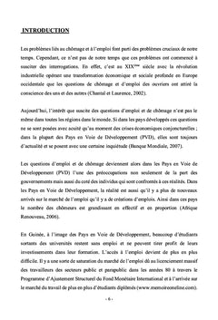Accès des étudiants sortants des universités guinéennes à l'emploi