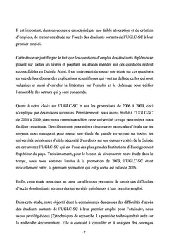 Accès des étudiants sortants des universités guinéennes à l'emploi