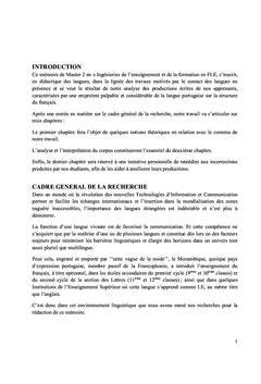 L'influence du portugais dans l'apprentissage du français