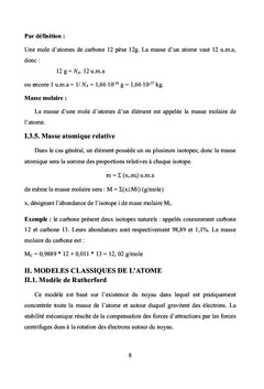 Cours et exercices corrigés de chimie générale
