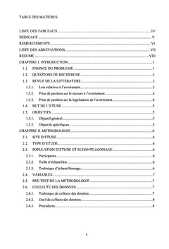Positions de la population kinoise sur la légalisation des avortements