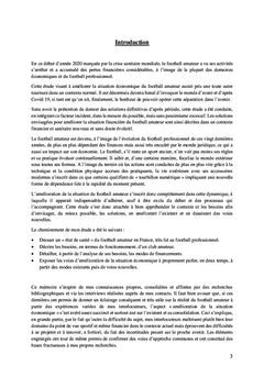 La situation économique du football amateur.