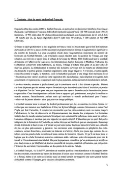 La situation économique du football amateur.