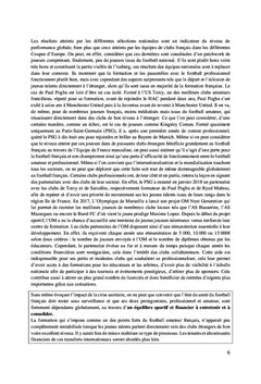 La situation économique du football amateur.