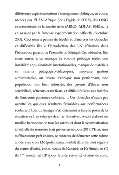 Intégration des langues nationales africaines dans l'éducation