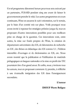 Intégration des langues nationales africaines dans l'éducation