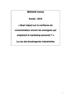 L'impact du marketing sensoriel sur le consommateur