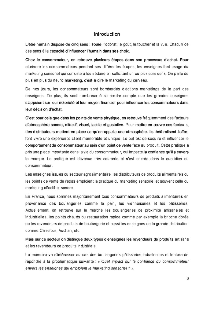 L'impact du marketing sensoriel sur le consommateur