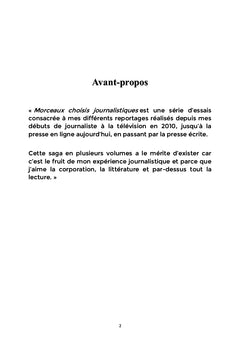 Morceaux choisis journalistiques - Volume 3