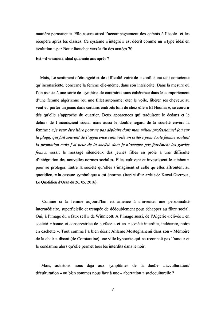 La philosophie de l'honneur et le tabou de la virginité
