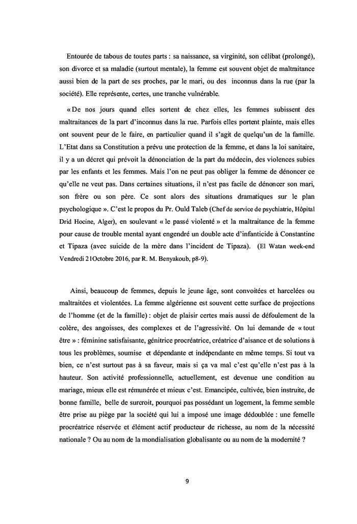 La philosophie de l'honneur et le tabou de la virginité