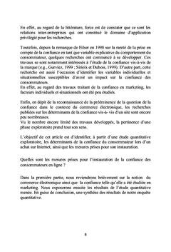 E-Commerce et Confiance des consommateurs en ligne : Cas du Maroc