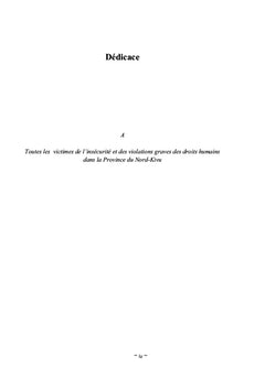 L'Accord de paix de Goma du 23 mars 2009 et son impact sur la sécurité dans la Province du Nord-Kivu