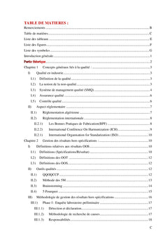Gestion de résultat hors spécification de la déclaration à la décision