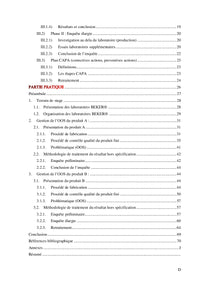Gestion de résultat hors spécification de la déclaration à la décision