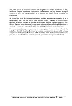 Gestion des ressources humaines au Mali