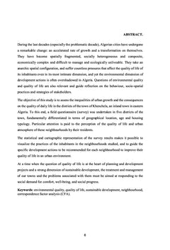 La qualité de vie urbaine et la gestion du territoire