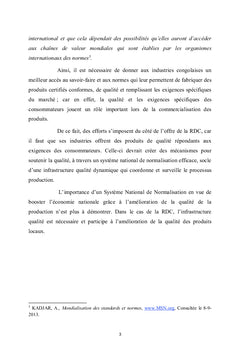Plaidoyer pour la redynamisation de la normalisation en RD Congo