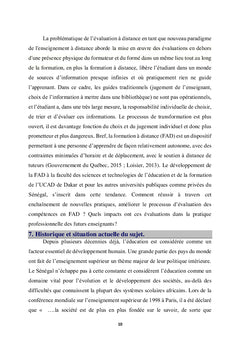Formation a distance et défis de l'évaluation des apprentissages