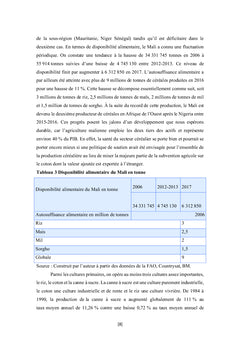 Productivité et Politique Publique Agricole au Mali