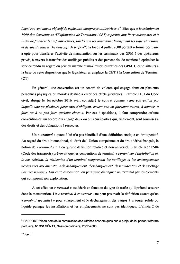 La convention de terminal