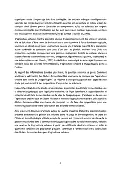 Environnement et Agriculture Urbaine
