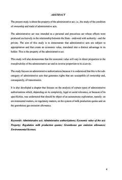 La Patrimonialité de l'Acte Administratif