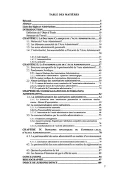 La Patrimonialité de l'Acte Administratif