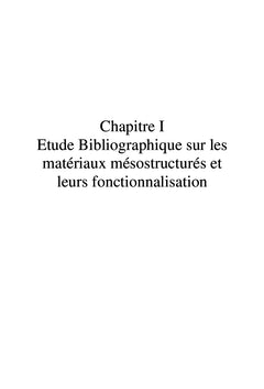 Matériaux Mésoporeux