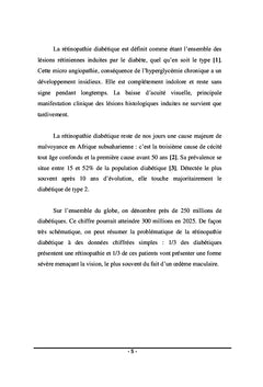 Epidémiologie et facteurs de risques de la rétinopathie diabétique