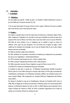 ETUDE RETROSPECTIVE DU BILAN MEDICAL DE L'EQUIPE NATIONALE DE FOOTBALL DU MALI