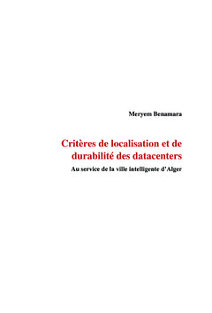 Critères de localisation et de durabilité des datacenters