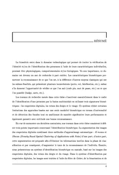 CNN Approfondis pour l'Identification Biométrique Multimodale